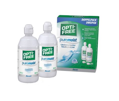 Alcon Opti-Free PureMoist - 2x300 ml ápolófolyadék + 2 darab tároló tok